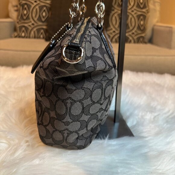 Coach Kelsey Satchel in Outline Signature - Canvas x Leather - Picture 3 of 10